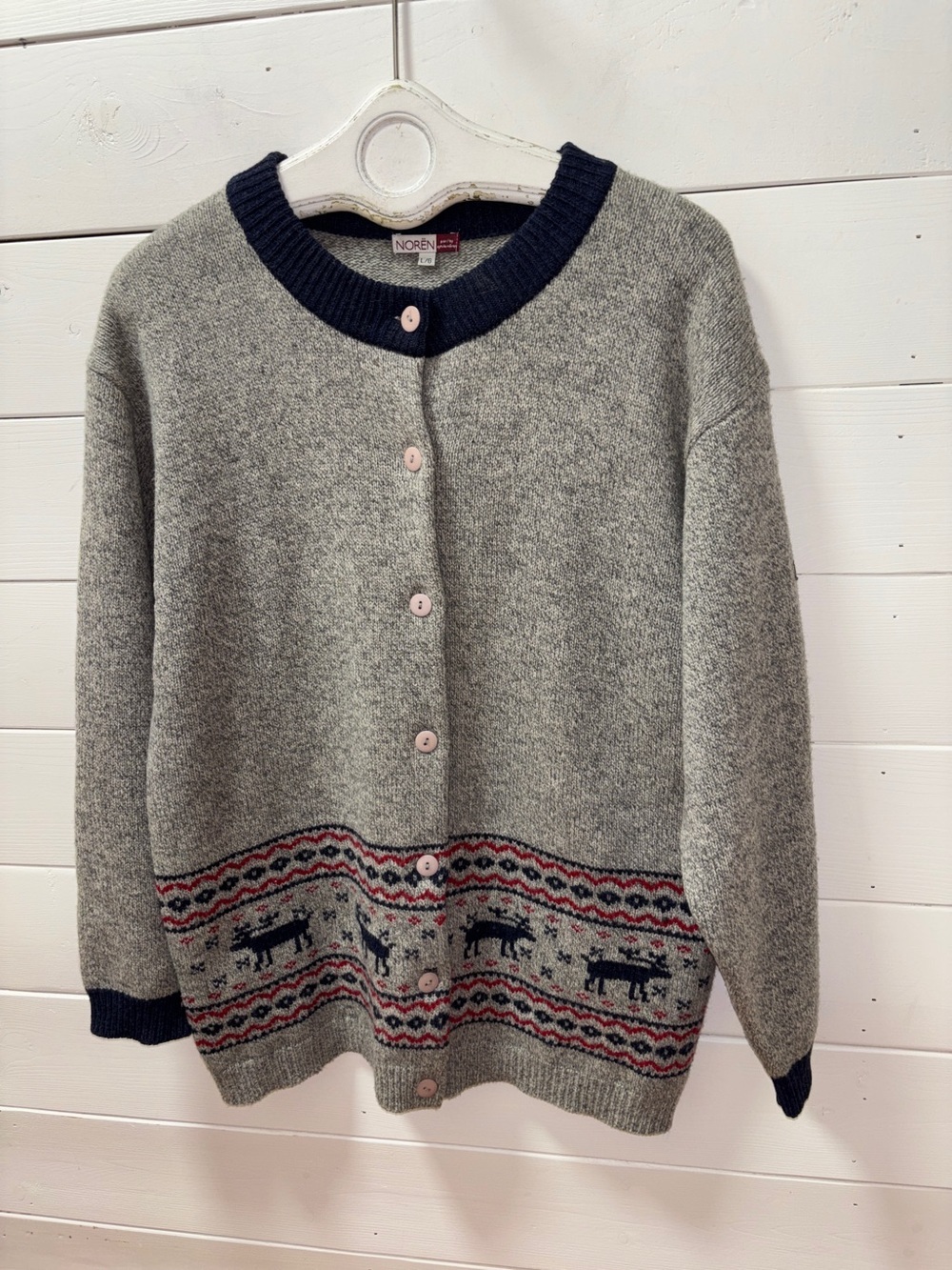 Noren Vintage Nordic Lambswool Cardigan – Women’s L - Picture 2 of 12